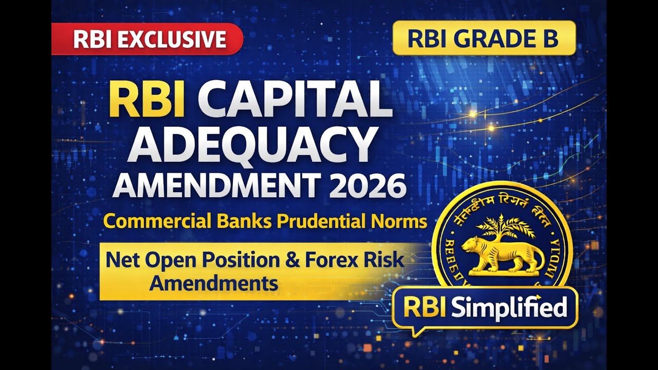 RBI Capital Adequacy Amendment 2026 | NOP & Forex Risk Capital Charge Explained | RBI Grade B