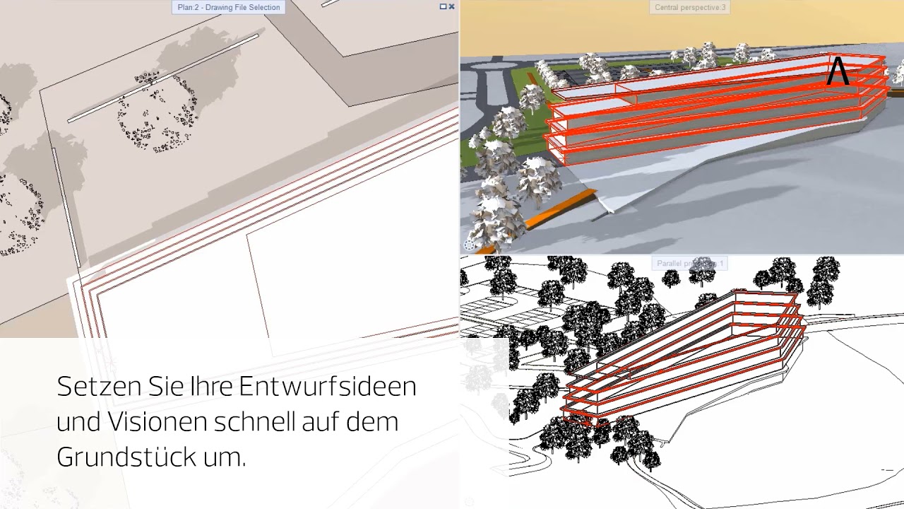 Allplan Architektur Workflows - Verwandeln Sie Ihren Entwurf in ein Volumenmodell