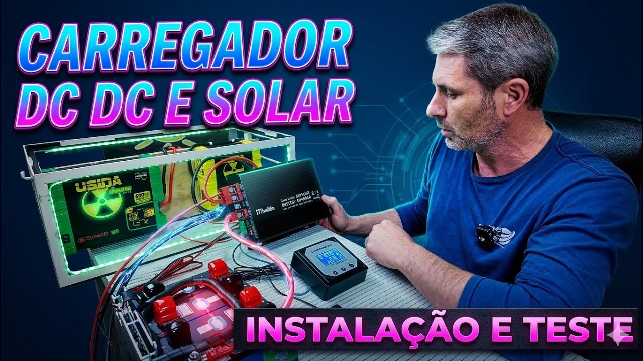 COMO INSTALAR  E TESTE CARREGADOR  DC DC 60A 12V  e  SOLAR MPPT 45A