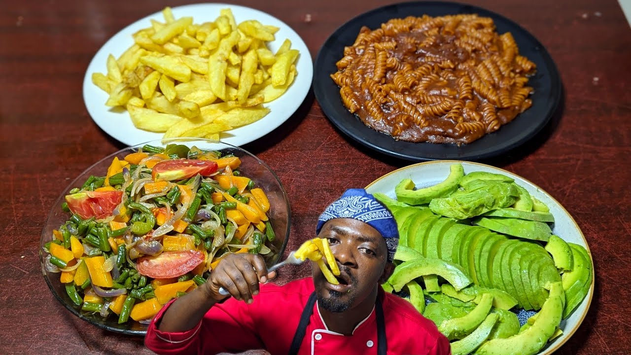 Chips😋With😋Avocado how To Cook😋Pasta And Ratatouille Amazing😋Perfect Dish😋