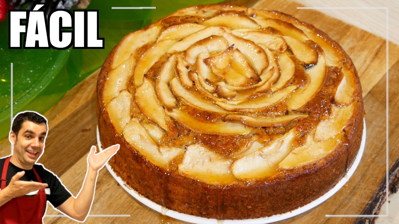 🍎 TARTA de MANZANA y YOGUR 🍰 ¡FÁCIL, RÁPIDA y DELICIOSA!