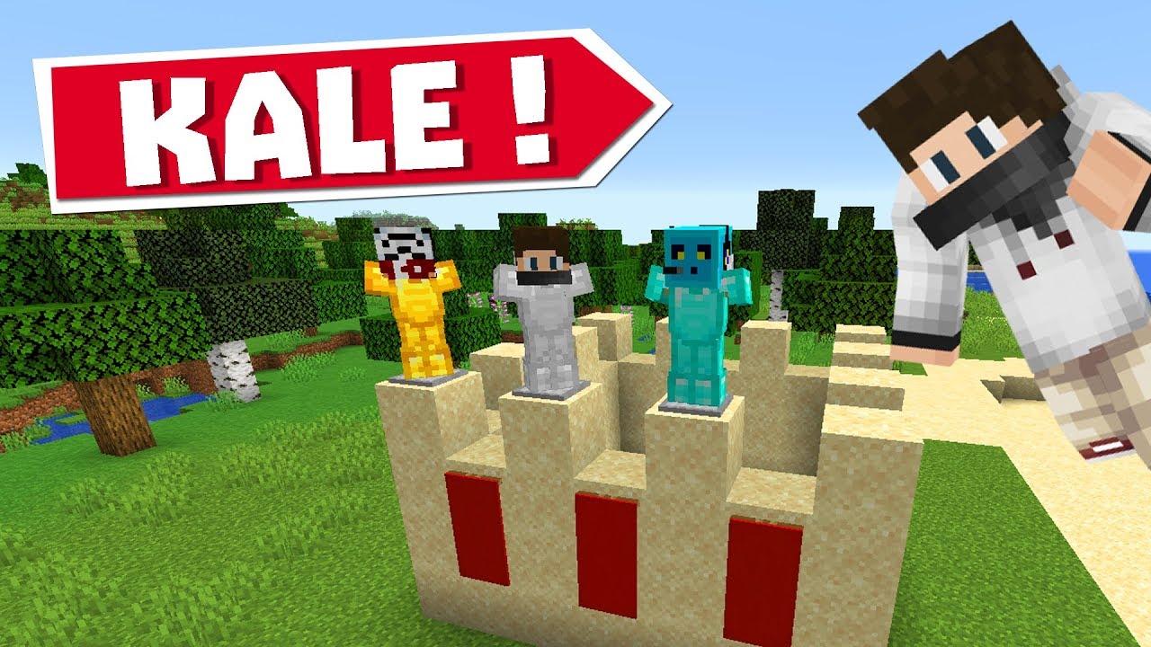MİNECRAFT'ta KUMDAN KALE YAPTIK - Build Battle