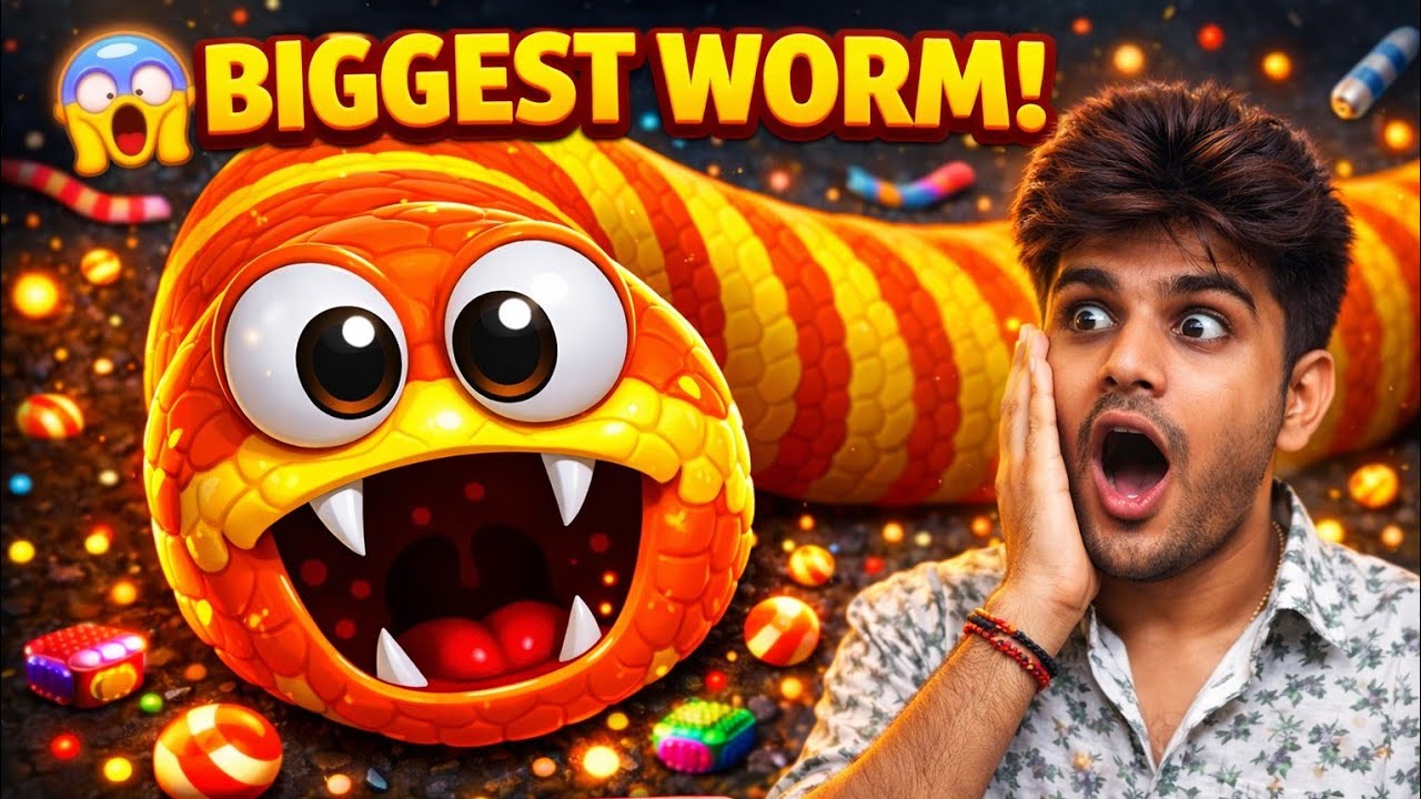 बहुत खतरनाक सांप बाला गेम 😱😱 #wormszone