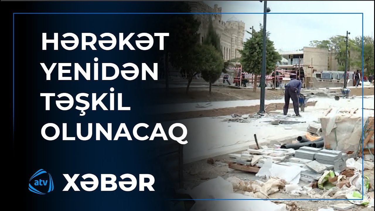 Metronun “28 May” stansiyasının ətrafında aparılan təmir işlərinin GÖRÜNTÜLƏRİ