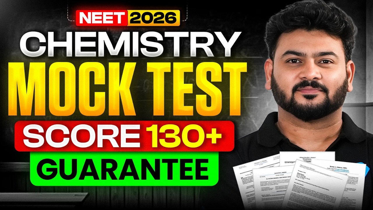 NEET 2026 Chemistry Mock Test 🔥 | Score 130+ Marks Guarantee By Sanjay Sir