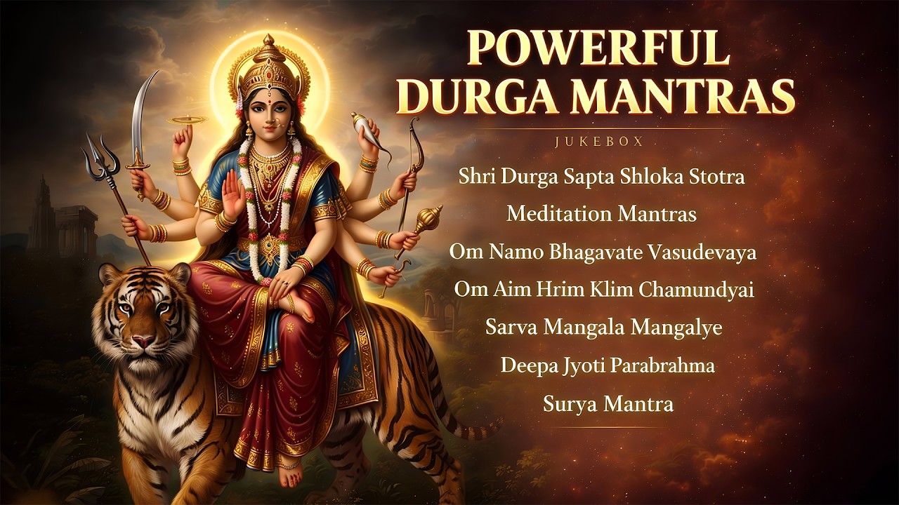 Durga Sapta Shloka Stotra to Surya Mantra | शक्तिशाली देवी मंत्र संग्रह 🙏 | Non-Stop Bhakti Songs