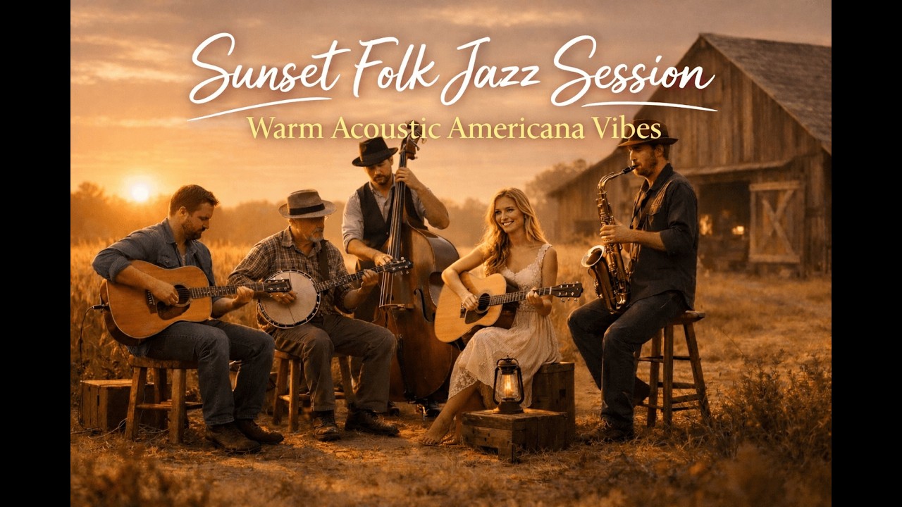 Sunset Folk Jazz Session Warm Acoustic Americana Vibes