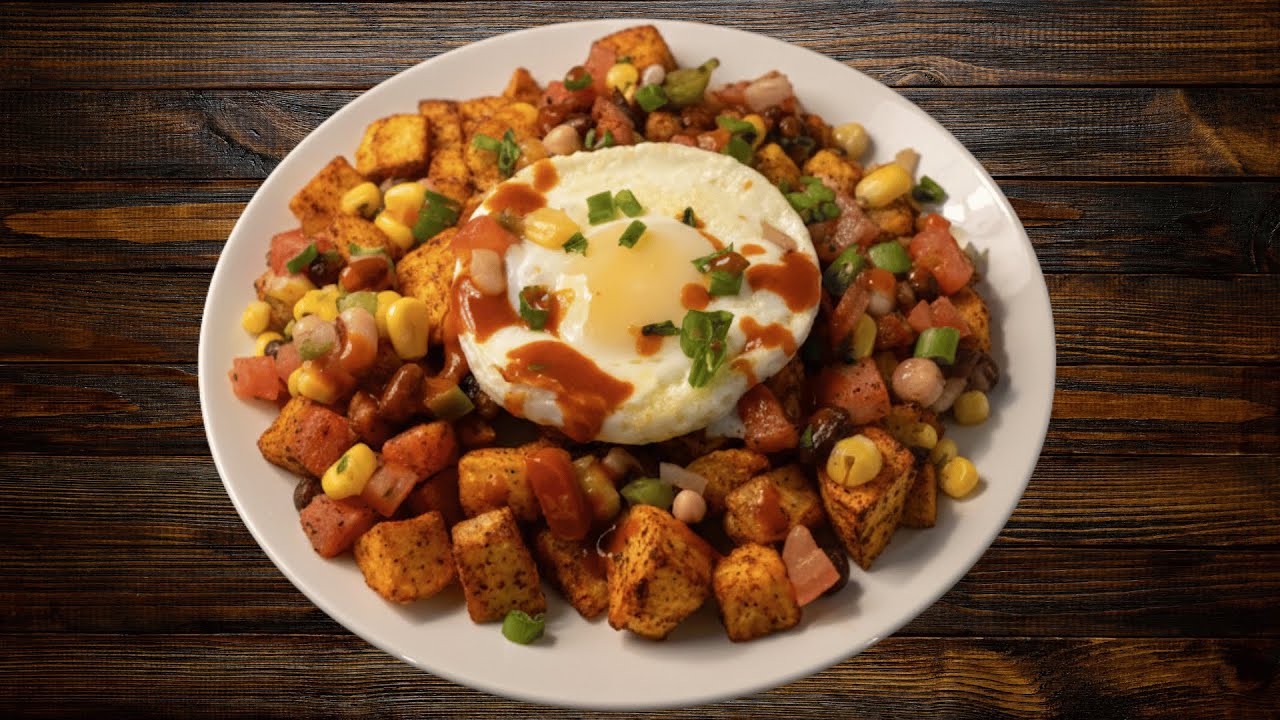 Air Fryer Potato & Ham Breakfast Bowl with Sunny Egg | Easy Single-Serve Comfort
