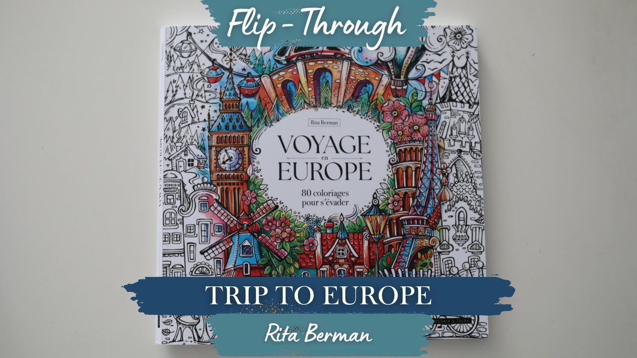 3min Flip Through of Rita Berman's Europe Colouring Book or 