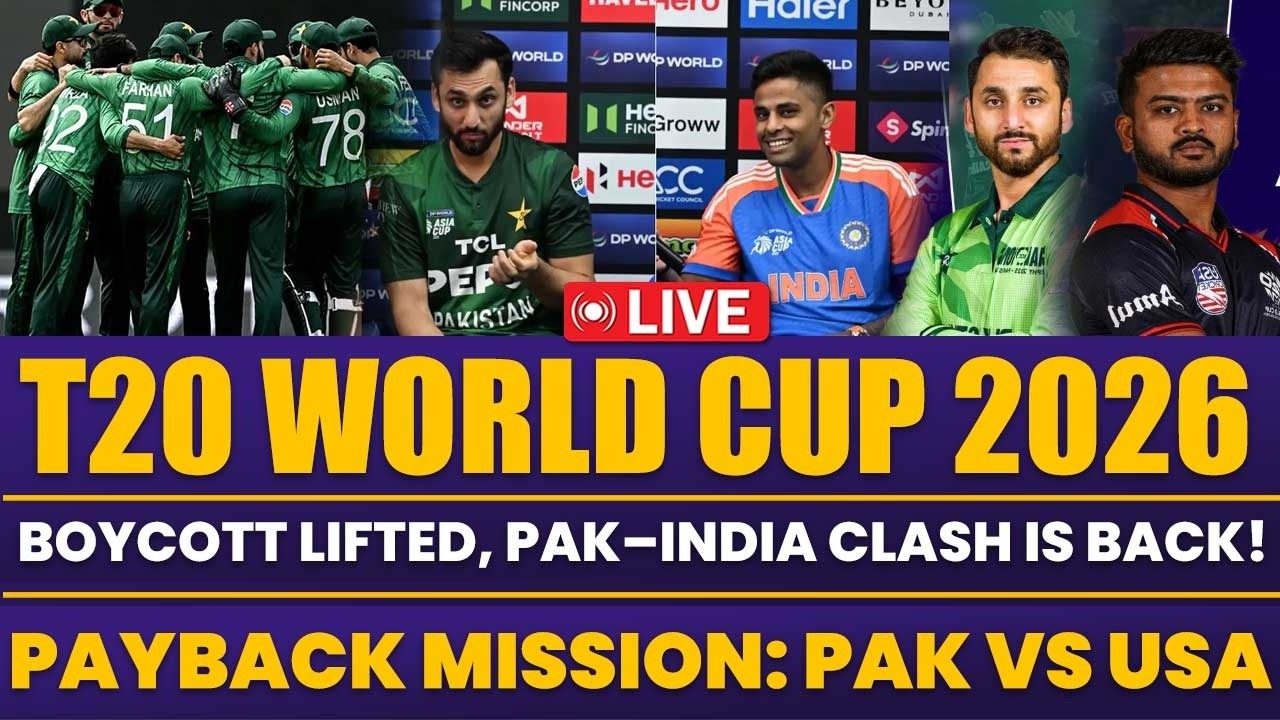 🚨 T20 WC 2026 | Boycott Lifted, Pak–India Clash Is Back! | A Score to Settle: Pakistan against USA