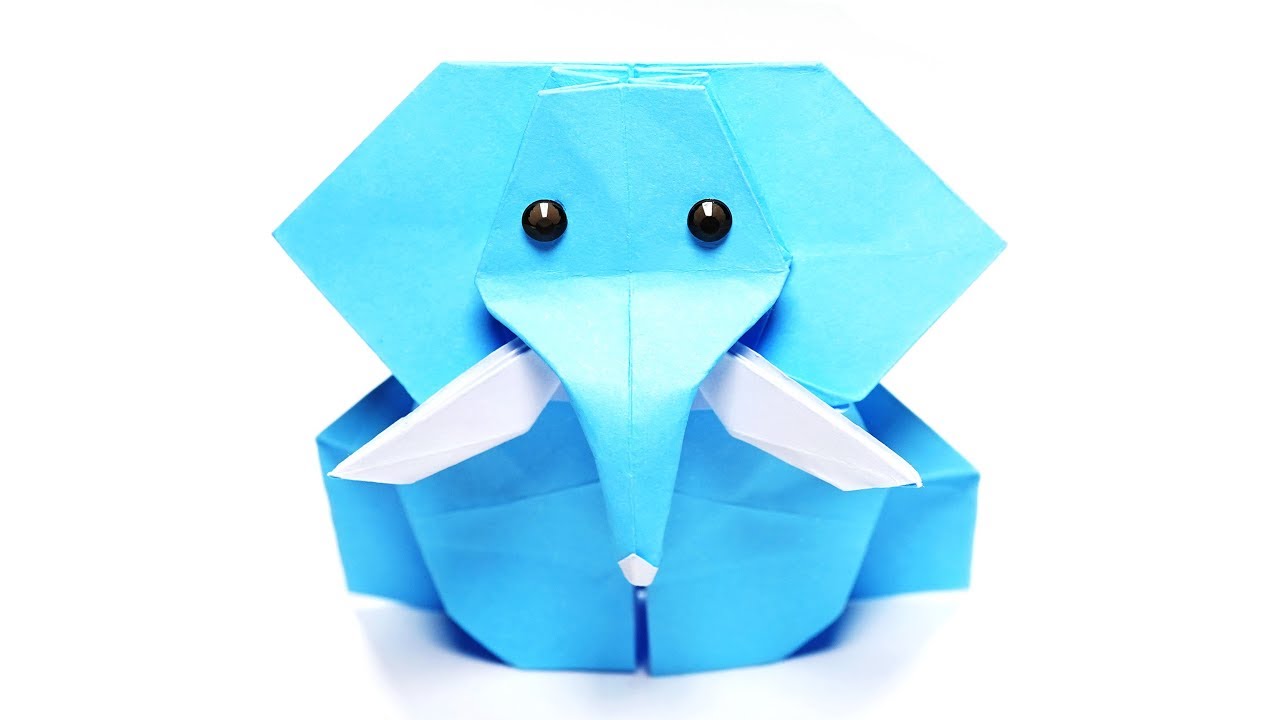 Origami Elephant (Jo Nakashima) - Paper Folding / Papier Falten / 종이접기 - Paper Crafts 1101 おりがみ