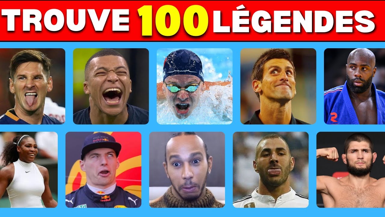 Devine ces 100 LÉGENDES SPORTIVES en 3 secondes | Quiz Sportif 2024