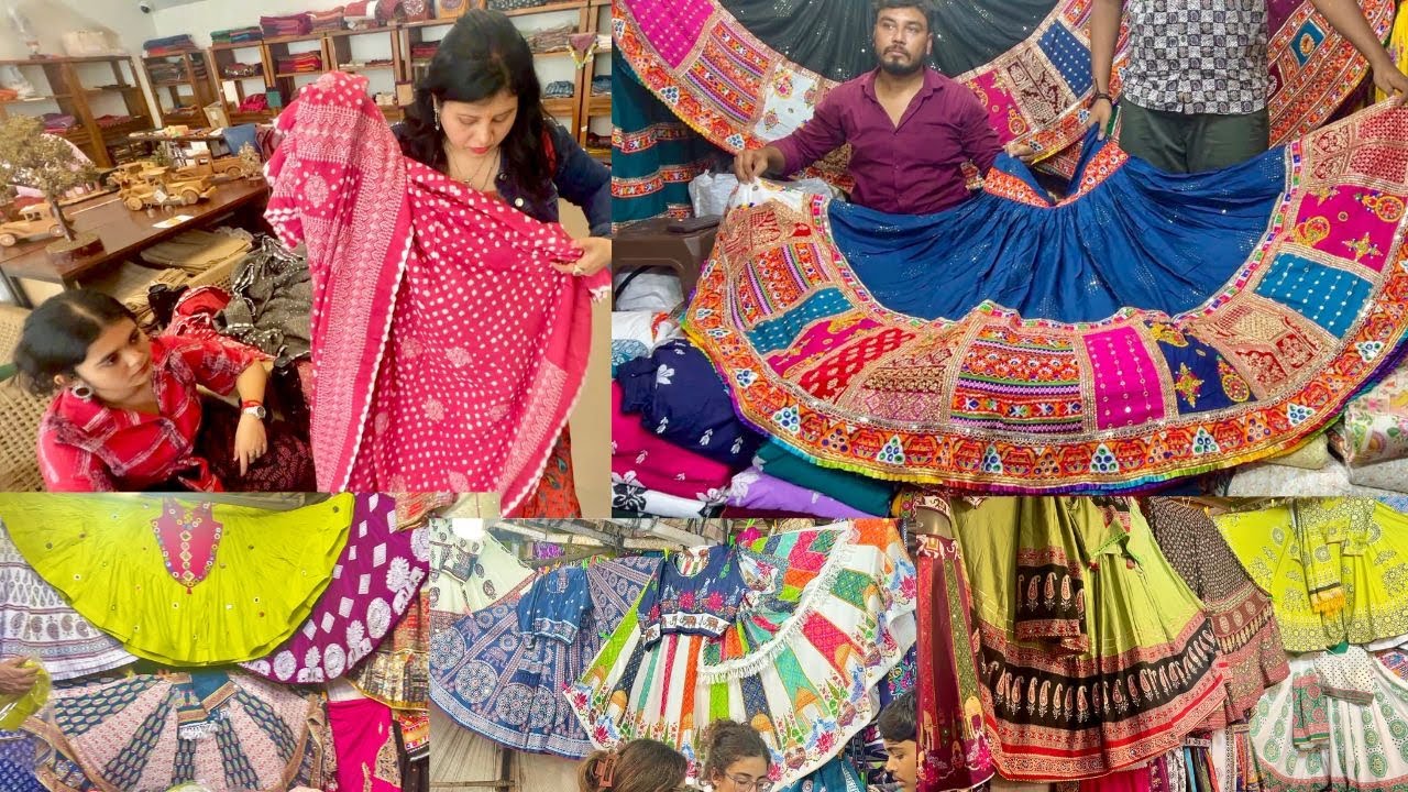 HUGE LEHENGA SHOPPING MARKET🔴 AHMADABAD MEIN KIYA JAMKE SHOPPING