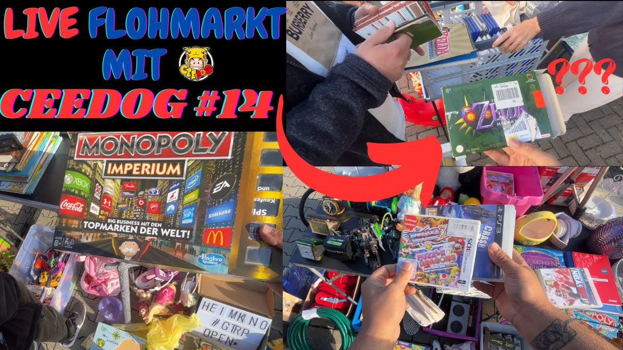 Live Flohmarkt #14 Unglaublicher Fund #14 Zelda OVP // Pokémon Stuff / WII Spiele //Ps4 Spiele //