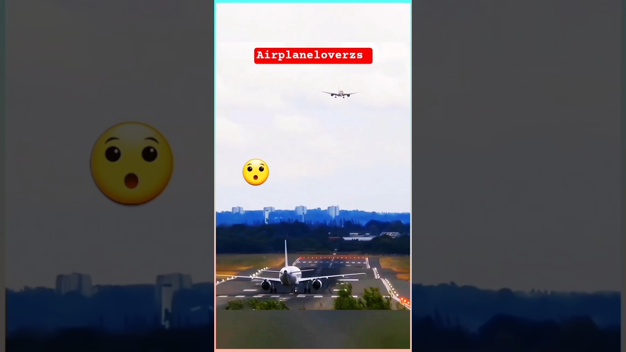 What Just Happened?! ✈️ Two Planes, One Runway! 😱 #Shorts