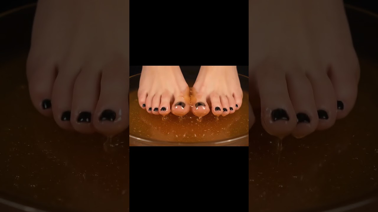 Goth Girl Feet ASMR AI:  Sticky Honey Fun Sounds