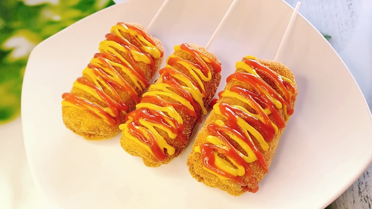 ¿Tienes salchichas y Pan? Receta Deliciosa y Fácil en minutos!SIN MASA! Corn Dogs, Receta TURBO