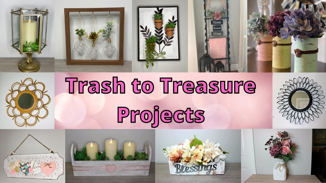 Trash To Treasure Projects/Thrift Flip Crafts/Thrifted Farmhouse DIYS