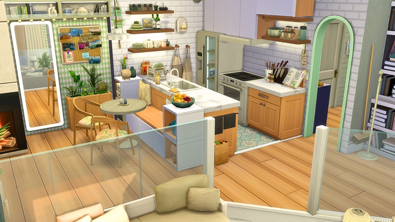 Small Modern Apartment (1312 21 Chic Street)  🌆 Sims 4 Speed Build Stop Motion (NO CC)