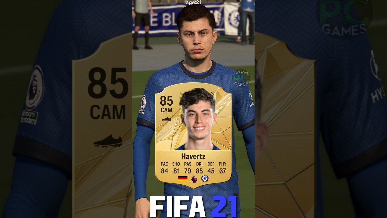 🇩🇪 KAI HAVERTZ fifa evolution (17-25) #eafc25 #fc25 #fifa #havertz #arsenal #chelsea #leverkusen
