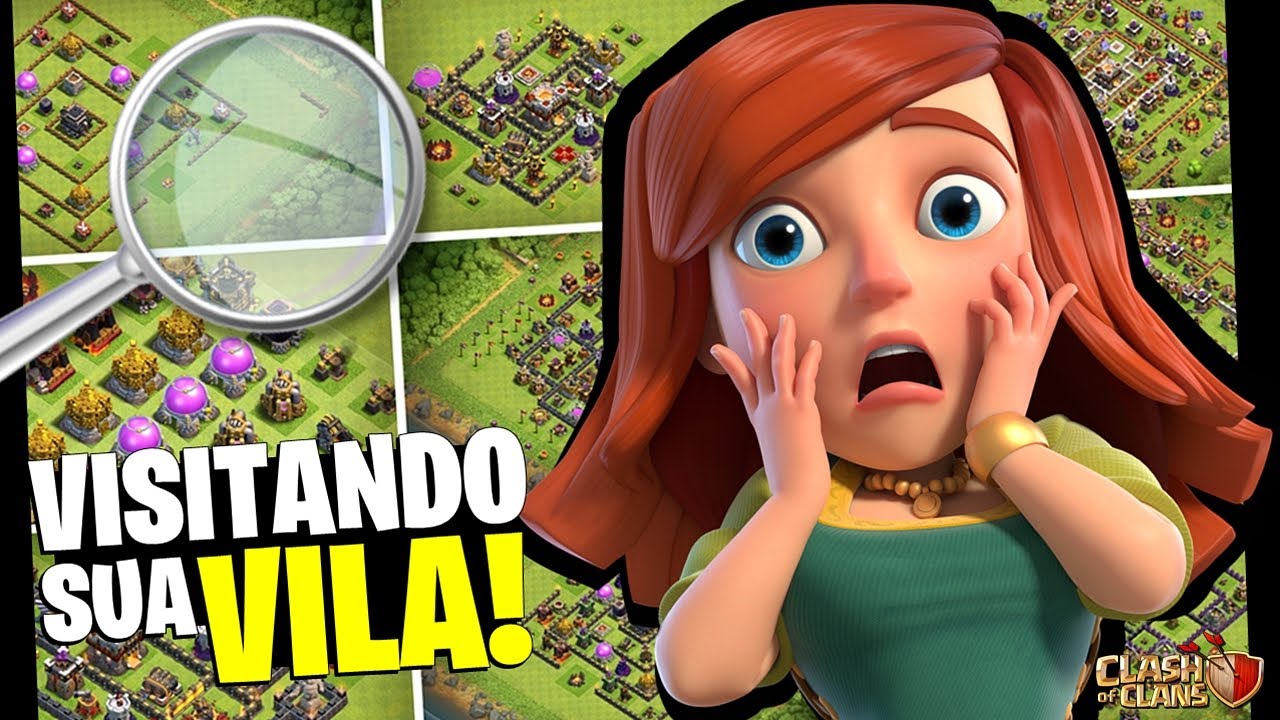 UM ROLÊ NA SUA VILA! - VISITANDO A VILA DOS INSCRITOS no CLASH OF CLANS!