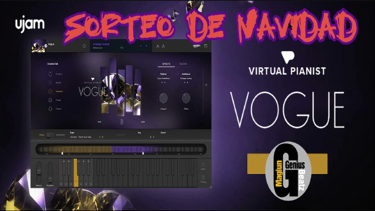 Sorteo de Navidad /Christmas Raffle/ ujam Virtual Pianist VOGUE MagiunGeniusBeatz @ujamInstruments
