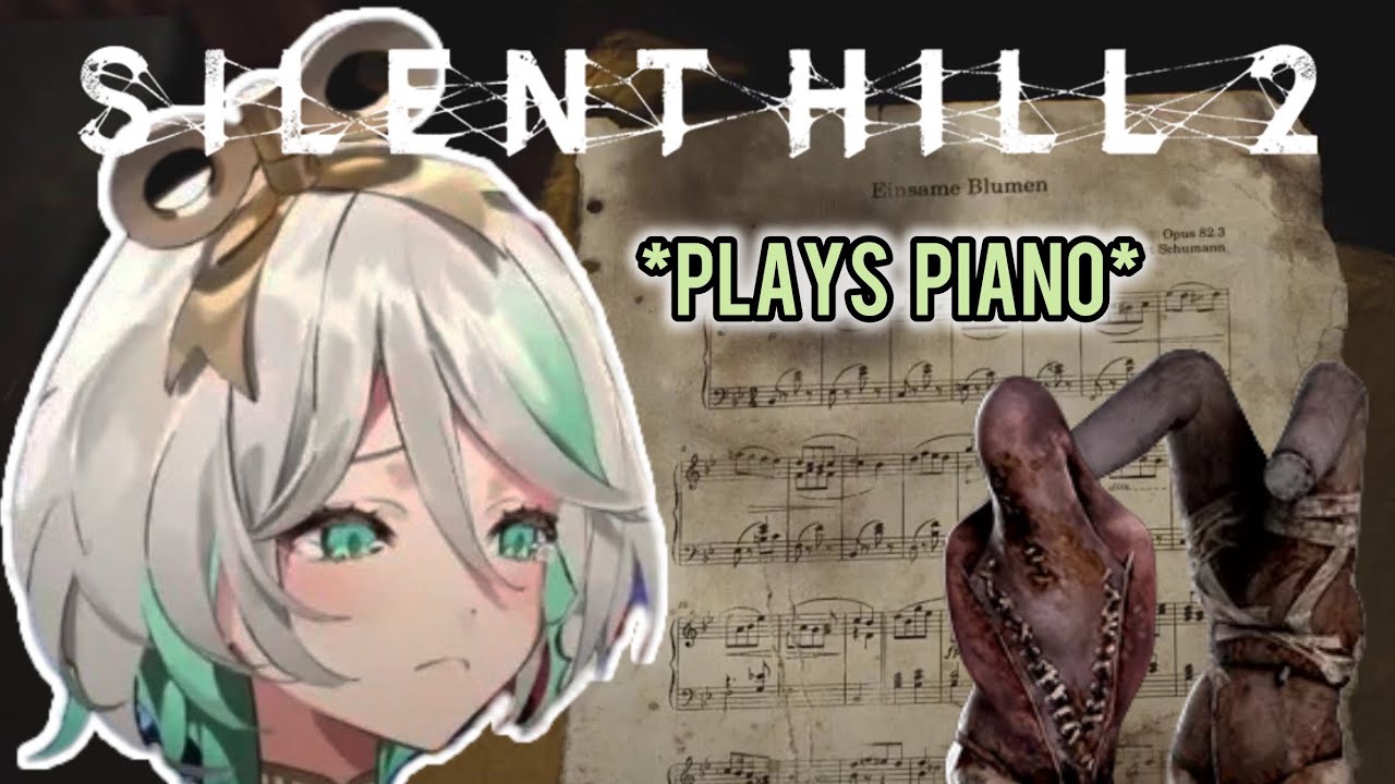 Cecilia got JUMPSCARED, and plays the Piano Music Sheet IRL [Silent Hill 2 Highlights] | Hololive