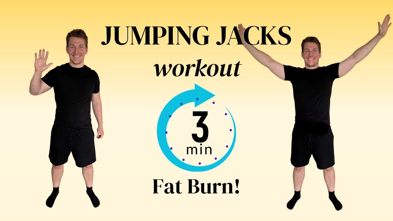 3-Minute Jumping Jacks Workout at Home (Silent) | Quick Home Cardio | Use Your Own Music 🎧