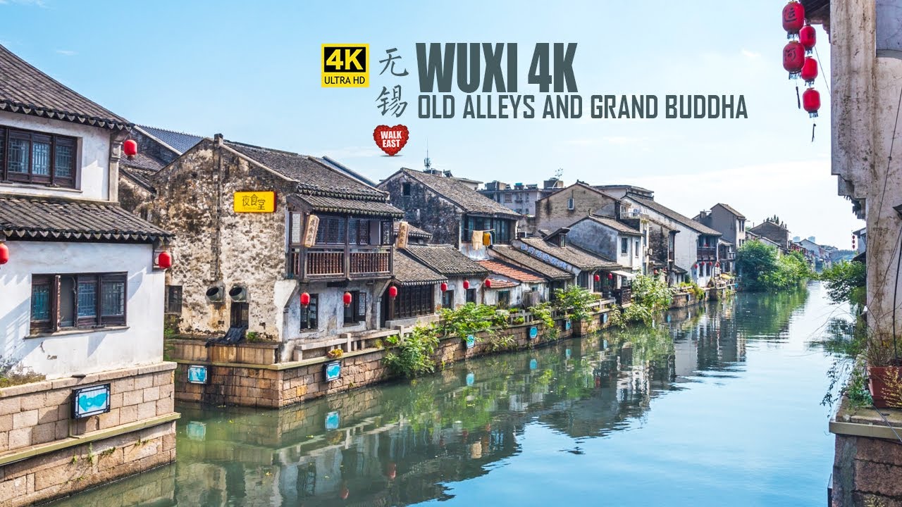 Wuxi City Walking Tour | Old Alleys and Lingshan Grand Buddha | Jiangsu, China | 4K HDR | 无锡 | 灵山大佛