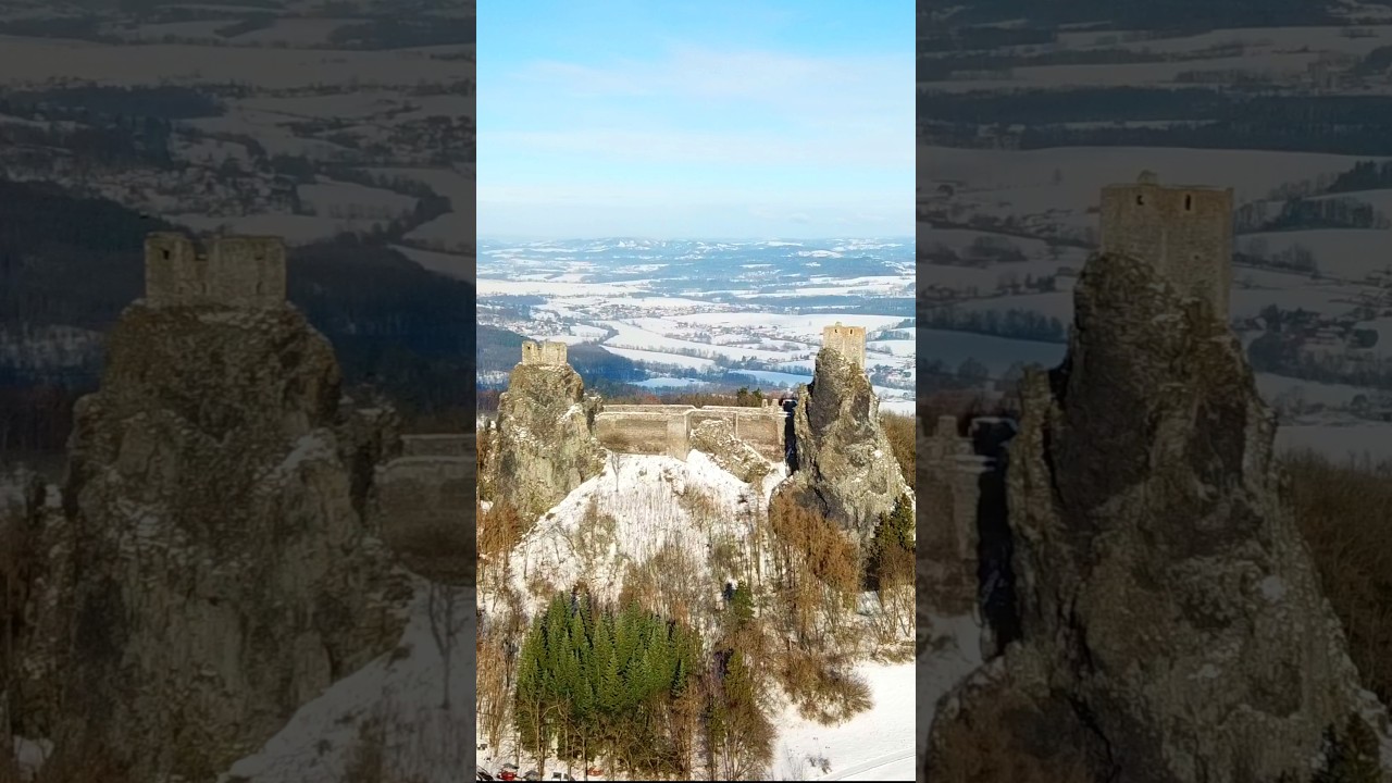 🇨🇿 twin Castle Trosky by drone