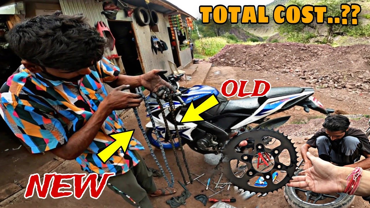 PULSAR RS 200 Chain Sprocket Replacement After 30000 km 😍 // Ready for new Top End 😱