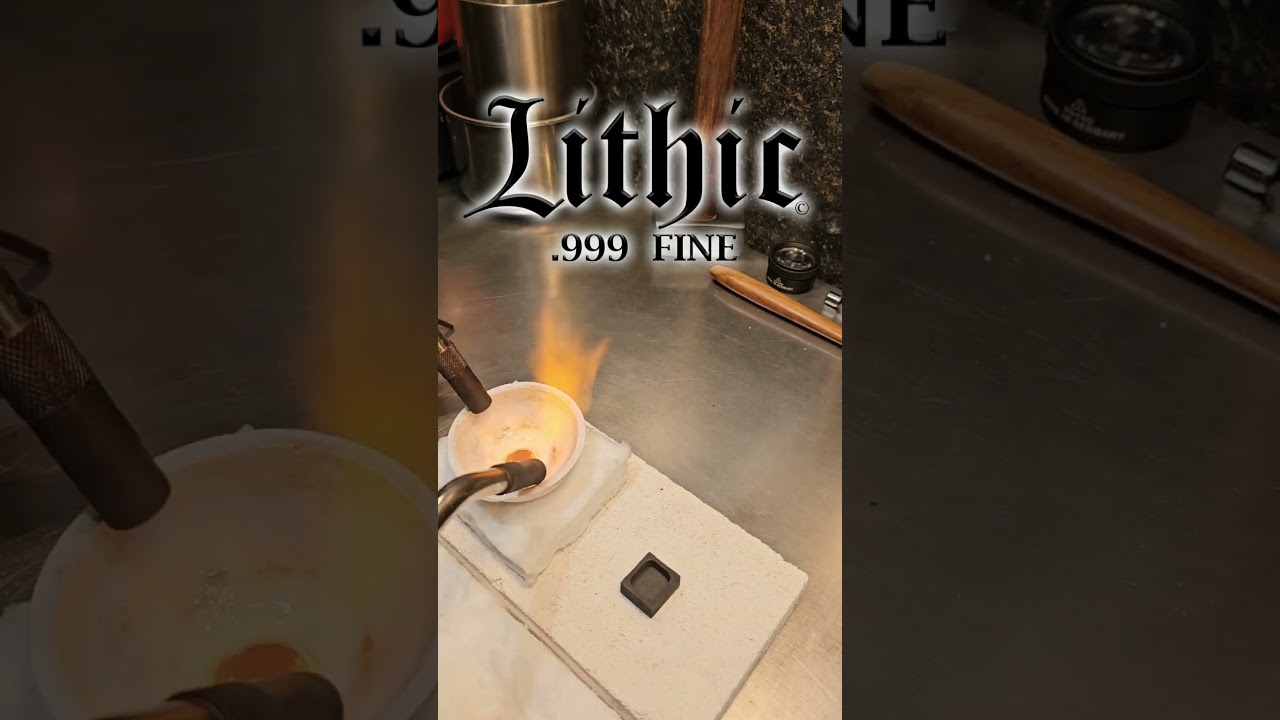 Hand Pouring My 100th 1oz Gold Bar .999 Fine Lithic Metals