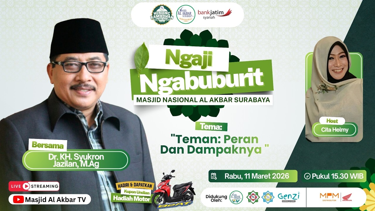 🔴LIVE NGAJI NGABUBURIT - 21 RAMADHAN 1447 H | MASJID AL AKBAR SURABAYA
