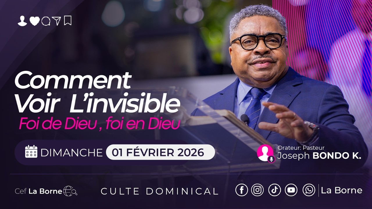 Prédication/ Comment voir l'invisible: la foi de Dieu, la foi en Dieu/ pst Joseph Bondo 01-02-2026