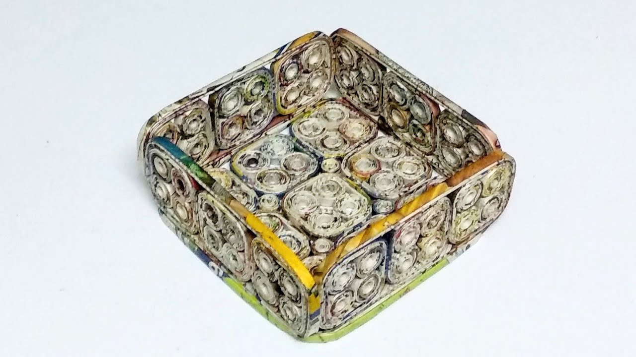 How to make a Newspaper Basket/Diy Newspaper Craft