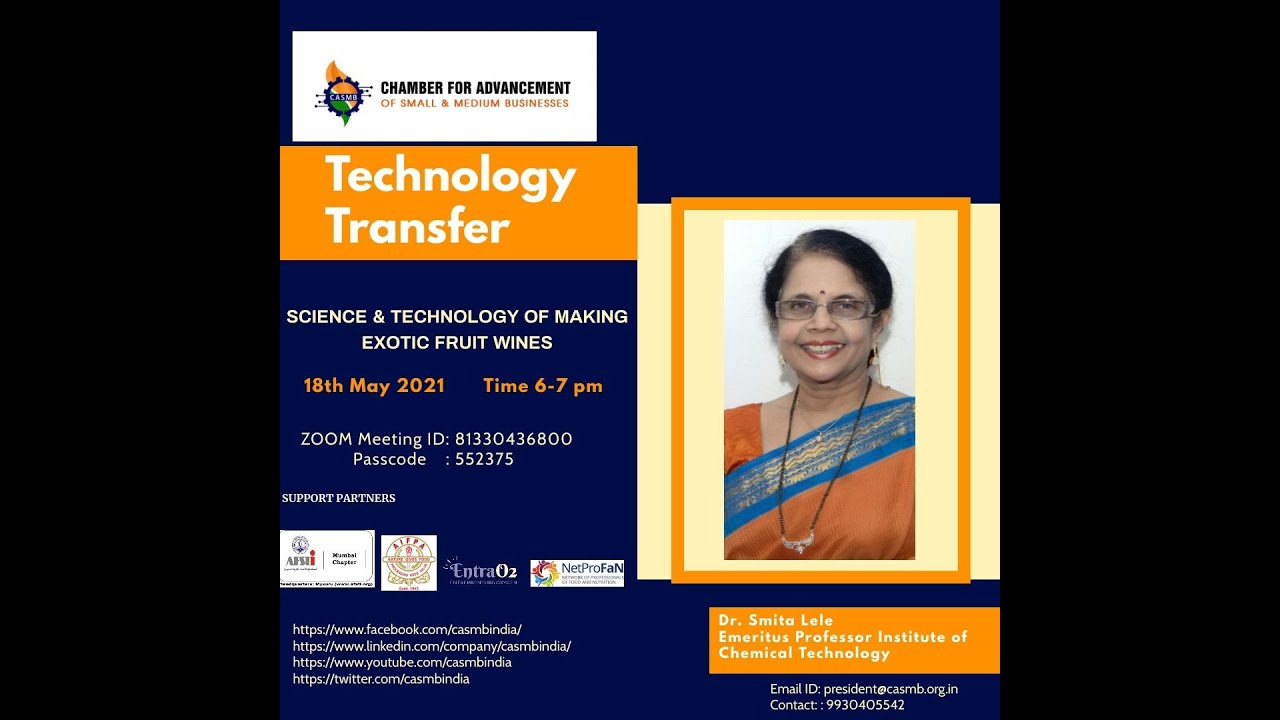 Science and Technology of Making Exotic Fruit Wines | Prof. Smita Lele