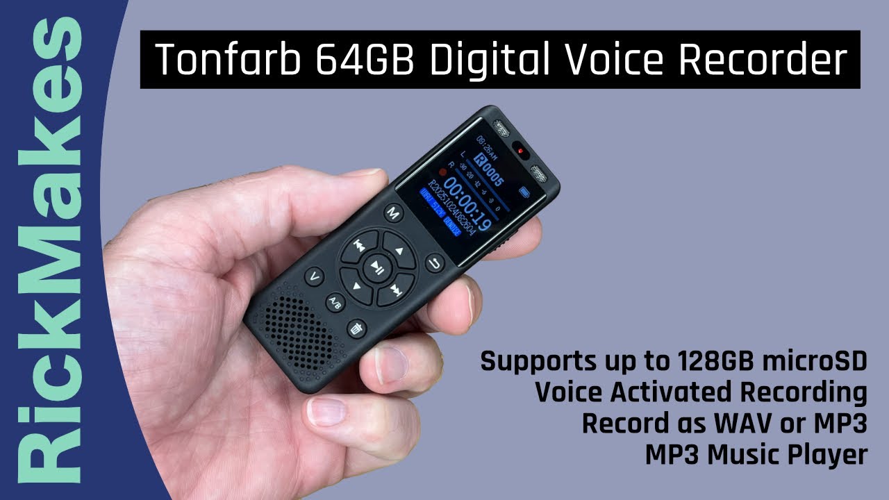 Tonfarb 64GB Digital Voice Recorder