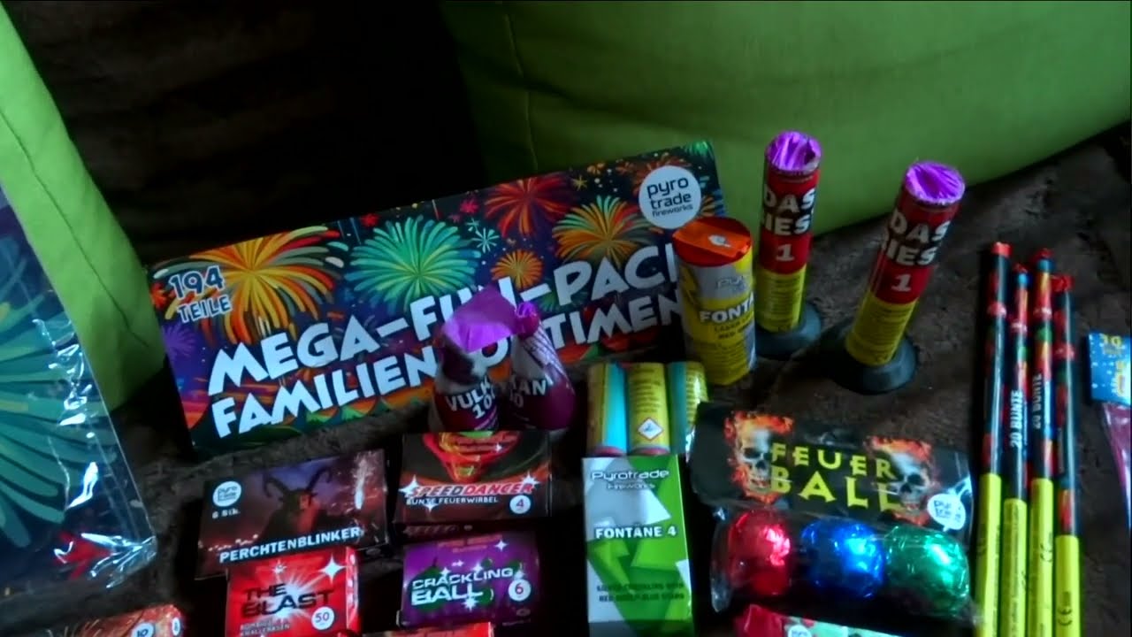 Pyrotrade - MEGA FUN PACK ( Familiensortiment). Bunte Mischung. Feuerwerk, Pyrotechnik, Vuurwerk