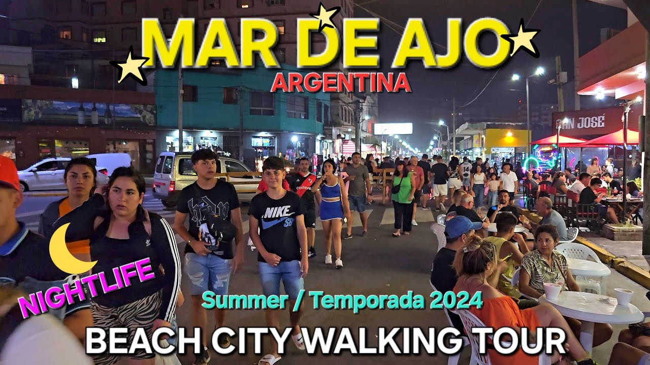 MAR DE AJO Walking Tour - Visitando La Hermosa Cuidad En Febrero 2024 - Costa Argentina