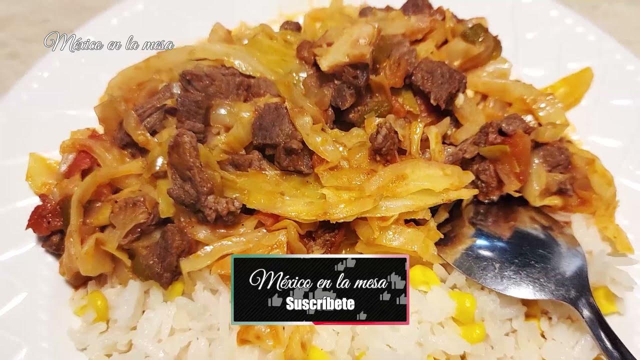 Carne A La Mexicana Con Repollo Receta Sencilla Pero Muy Rica 🇲🇽❤