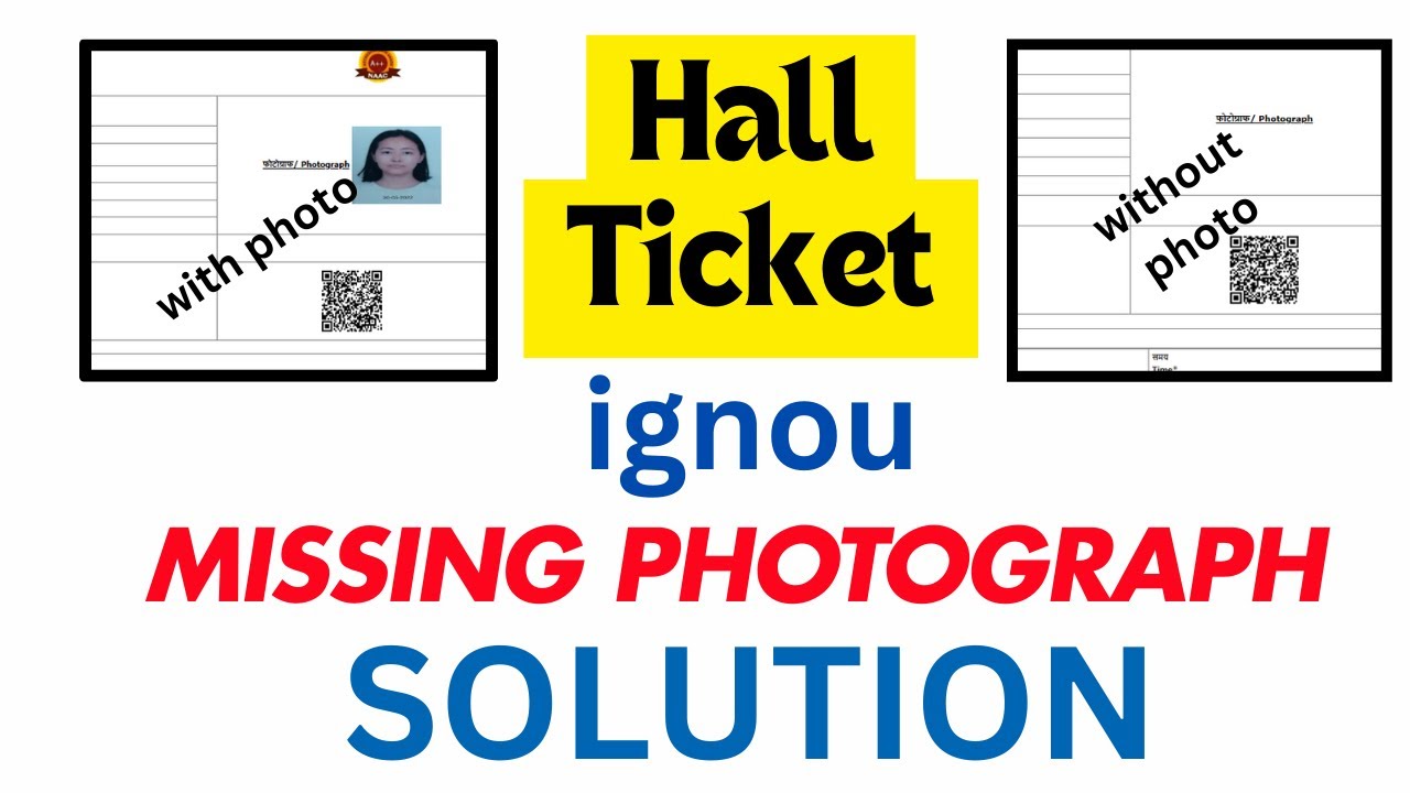 IGNOU Hall Ticket Photo Missing Problem | WhatsApp Number 8595353903 | KS TOMAR | #ignou #ignouprep