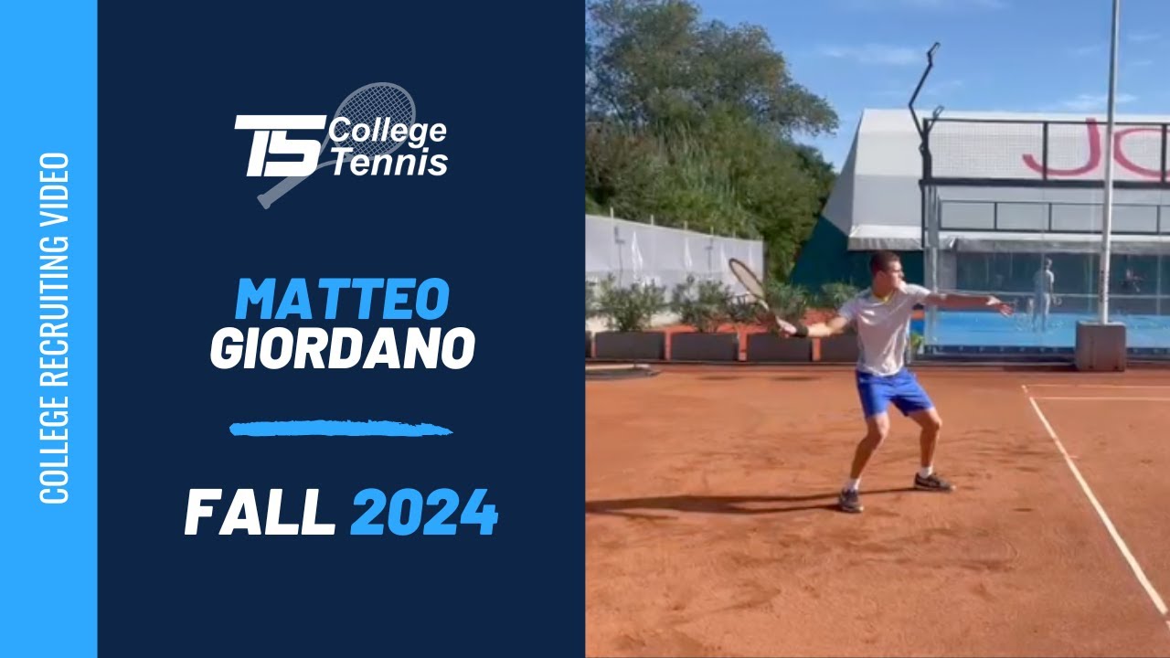 Matteo Giordano College Tennis Recruiting Video Fall 2024