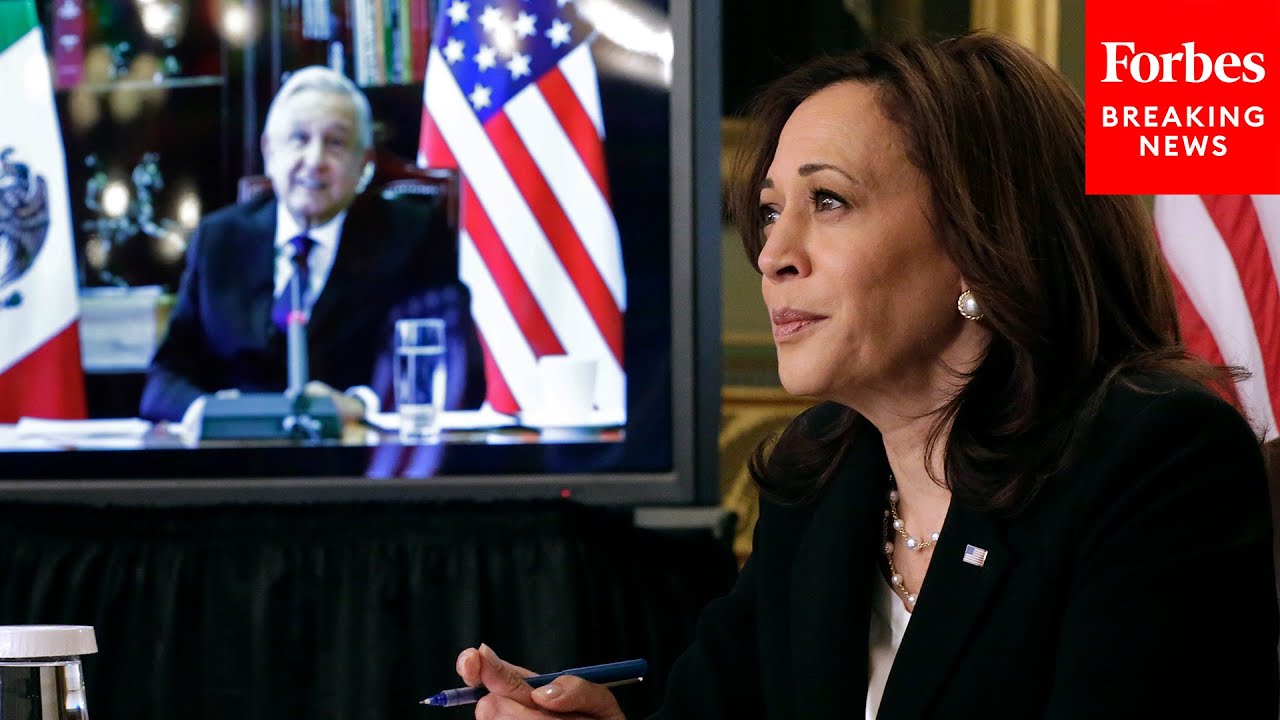 VP Harris Discusses Immigration Causes With Mexican President Andrés Manuel López Obrador