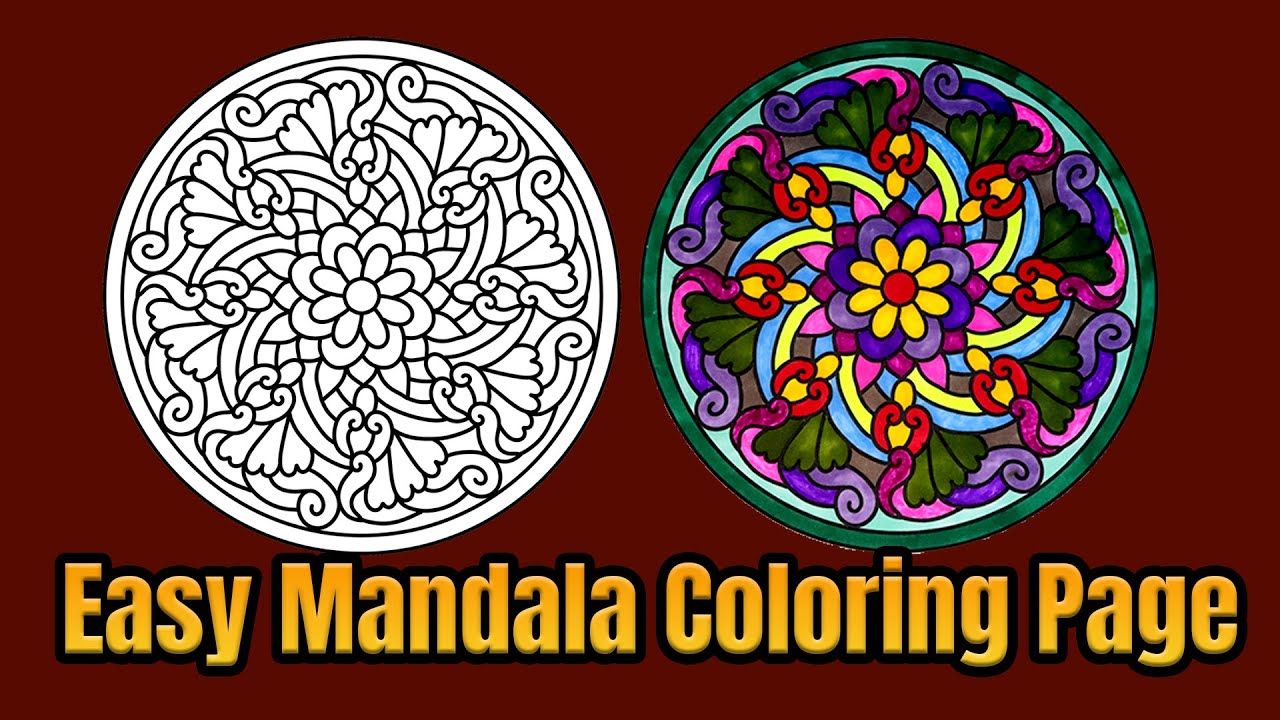Mandala Coloring Page Colored With Relaxing Music Colored By Osman Mandalas World | Video 57