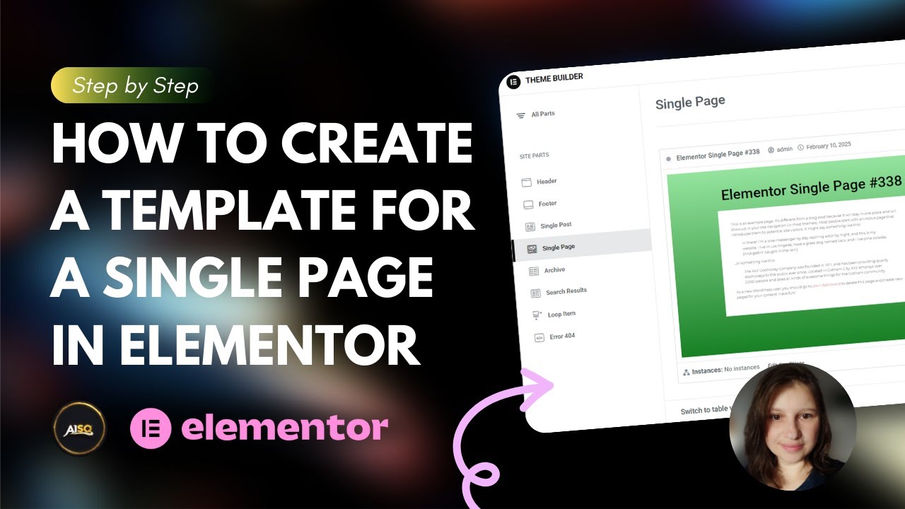 [Elementor Pro Tutorial] How to Create a Template for a Single Page in Elementor