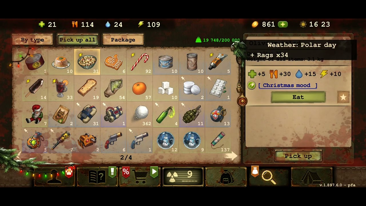Day R Survival The New Year's Event Opening all Holiday Sacks and boxes