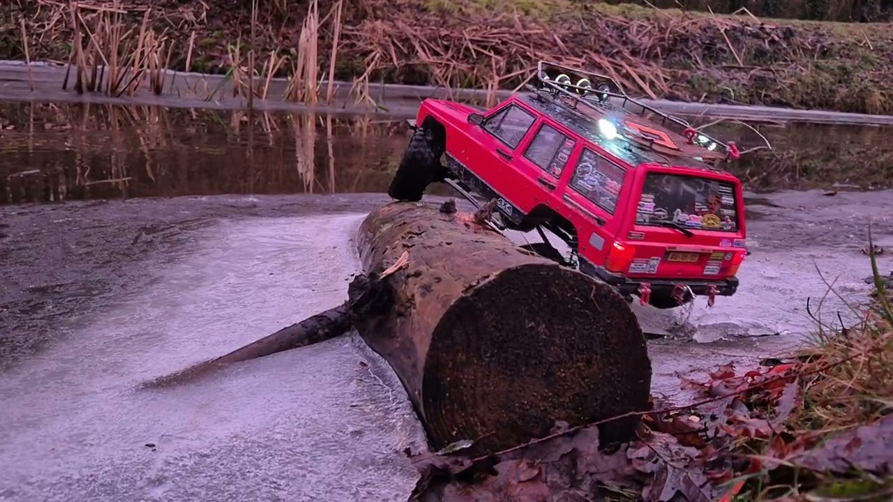 Jeep on ice, broke my gearbox.
