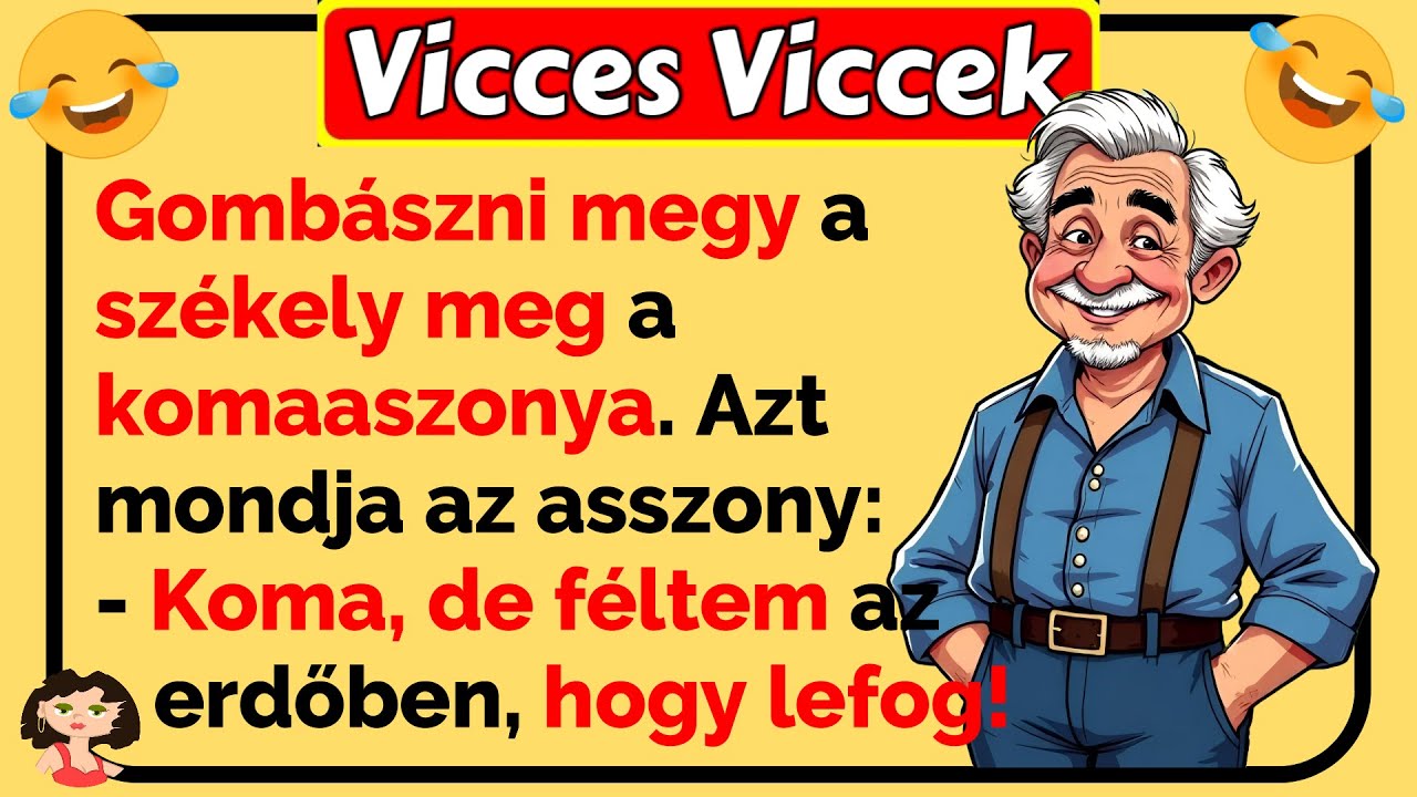 🤣 Vicces Viccek: Gomb&aacute;szni megy a sz&eacute;kely meg a komaaszonya 😂🤣😂