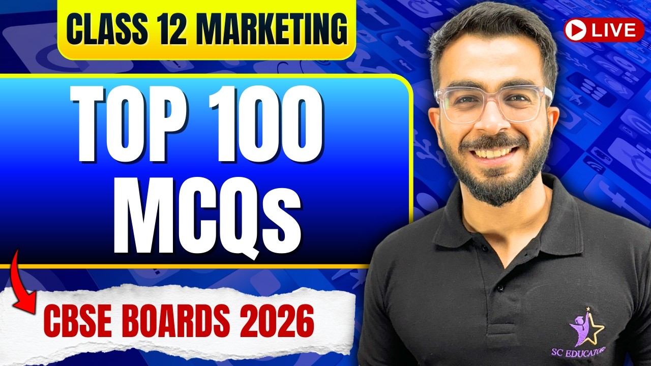 🔥 Top 100 MCQs – Marketing | Class 12 Business Studies | CBSE Boards 2026 🔥