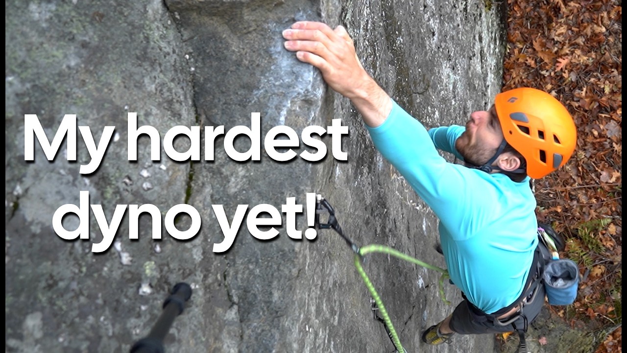 Bright colors and big dynos! Sport climbing in Rumney in the fall!